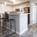 Open kitchen and living room with plenty of natural light.